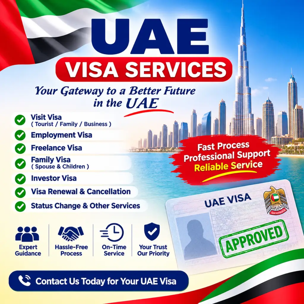 uae visa services promotional flyer 2